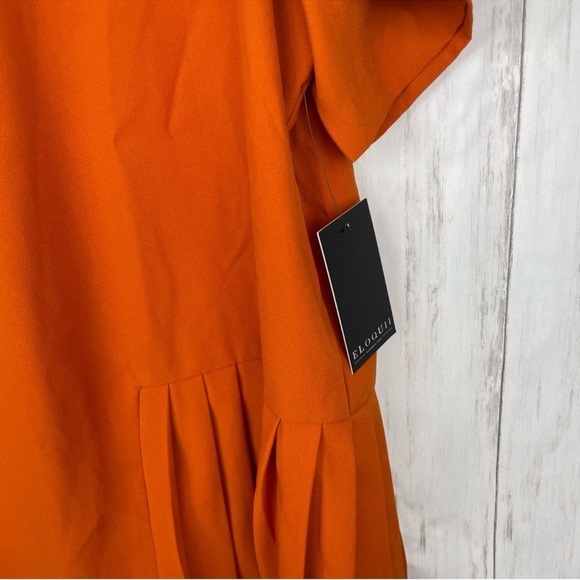 ELOQUII NWT Orange ruffle blouse size 16 - Picture 6 of 6